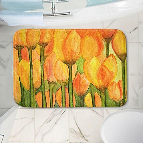 Dianoche projeta banho de espuma de memória ou tapetes de cozinha por Dora Ficher - tulipas, grande 36 x 24
