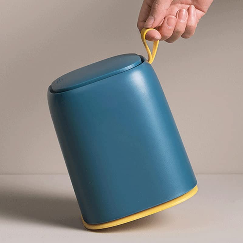 Lixo de desktop de Douba lata com a prensa tipo tampa de escritório desperdício de papel cesta de cesta