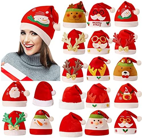 Chapéus de Natal do ICODod, chapéu de Papai Noel para FESTIDAS PANTA HATS PANTA CHATES ADULTOS CHAPES DE