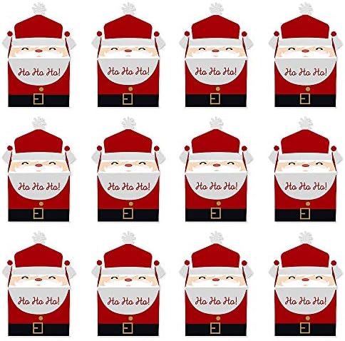 Big Dot of Happiness Jolly Papai Noel - Favores da festa da caixa de tratamento - Partida de