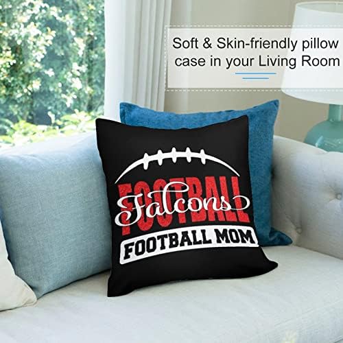 Capas de travesseiros de mamãe de futebol conjunto de 2 case de almofada para sofá de sofá -brasão de travesseiros