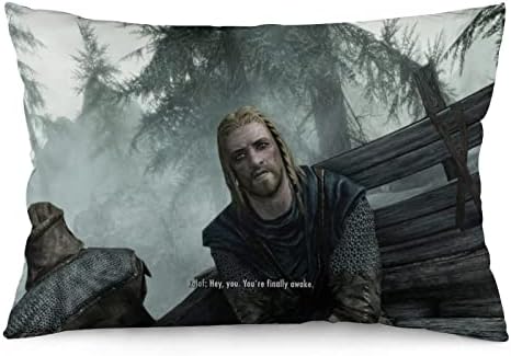 Algulal ei, você está finalmente acordado, capas de travesseiro de 12 x 20 polegadas de videogames de almofada