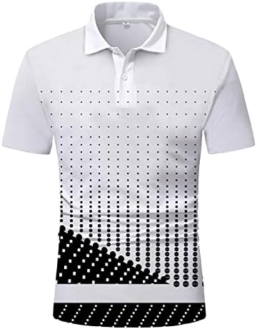 Camisetas de pólo masculinas rtrde masculinas estampadas de cor sólida casual, camiseta curta de manga curta