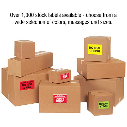 Etiquetas de fita Logic®, não empilham , 8 x 10, vermelho/branco, 250/roll