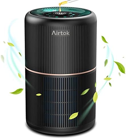 Purificador de ar Airtok Hepa para quarto de casa com esponjas de fragrâncias | 4 em 1 H13 Filtro de ar