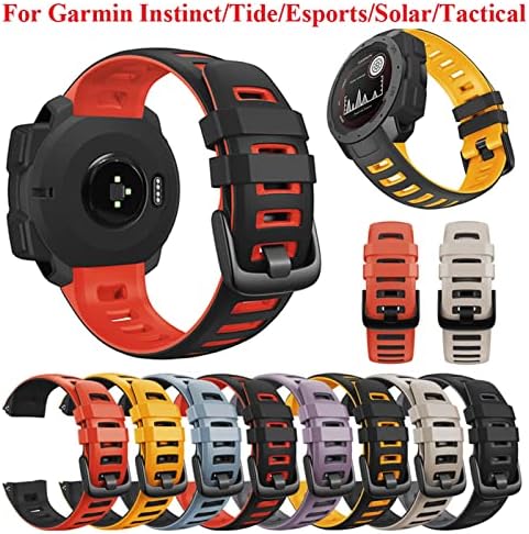 Fehauk Silicone Watch Band Strap for Garmin Instinct Watch Substituição pulseira de pulseira para instinto