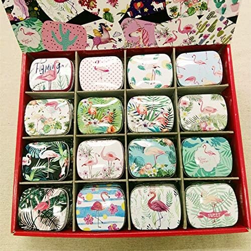 ANNCUS 24PC/Caixa Flamingo Mini Caso de comprimidos colecionáveis ​​Mini caixa de armazenamento DIY