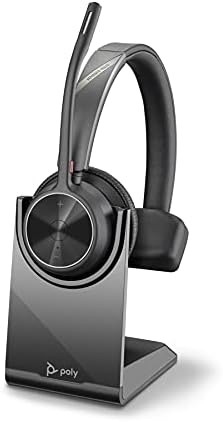 Poly - Voyager 4310 Headset sem fio UC + Stand - fone de ouvido única com microfone - conecte -se