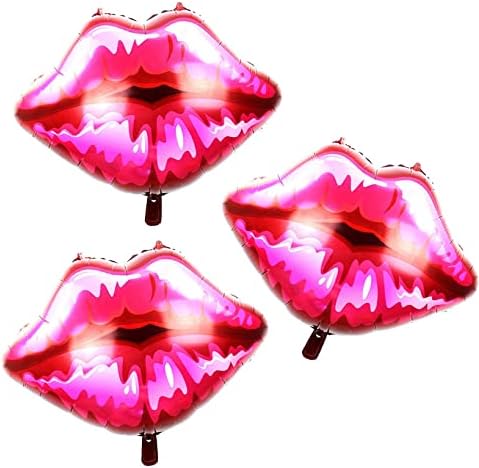 3pcs Lips Foil Balloons, Bachelorette Bride para serem decorações de festas de noivado