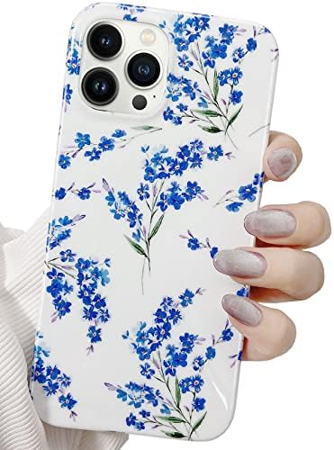 J.West para iPhone 12 Pro Max Case 6,7 polegadas, capa macia, design de estampa floral selvagem para