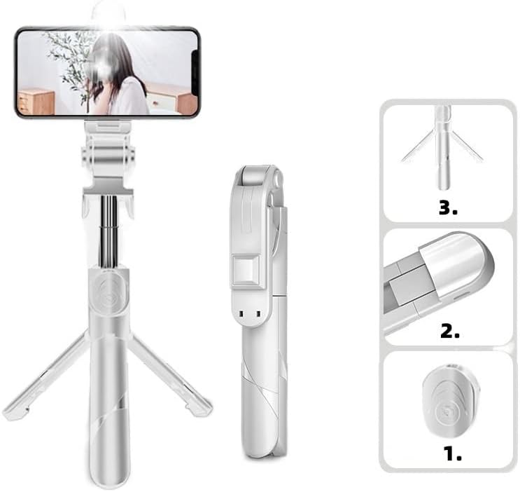 Sticks Wireless Selfie Stick Bluetooth dobrável Mini tripé para com preenchimento de controle remoto do obturador