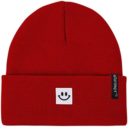 Tendências americanas Beanie Recém -nascido Chapéus de inverno para meninos Caps de meninas com sorriso