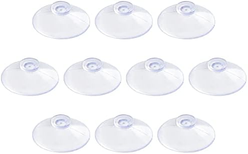 Uniclife 10 pacote de sucção clara xícara de 2 cm de teta de plástico PVC sem ganchos para decoração