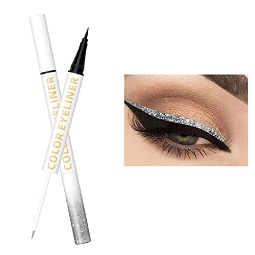 WGUST Beauty Glitter Eyeliner One caneta Use Dual Cabeça Dupa Capinha de Cabeça Pen do Sweat Sweat Proof Non