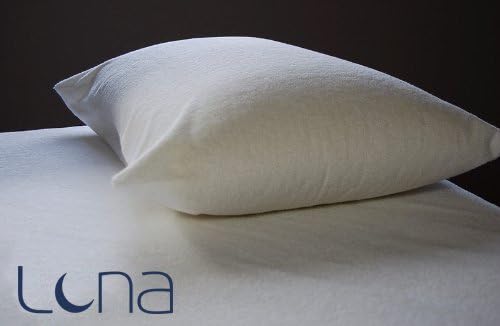 LUNA Tamanho padrão Premium Presunhado Protetor de travesseiro à prova d'água - Feito nos EUA - Vinil livre