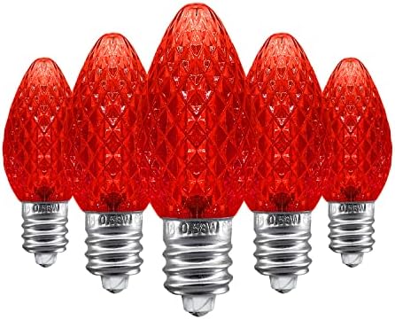 Yongzhenlite UL Listada Caixa de 25 lâmpadas de substituição de LEDs C7, 2 LEDs SMD em cada lâmpada