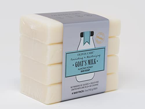 Olivia Care Goat's Milk Barric Bar Soap 3 pacote de 5 onças feitas nos EUA