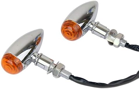 Motortogo Chrome Bullet Motorcycle LED Indicadores de sinal de volta