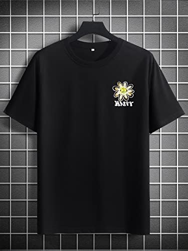 Letra masculina de soly hux impressão de borboleta de manga curta T camisetas gráficas Casual