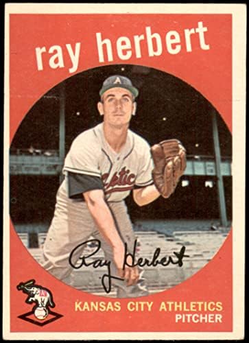 1959 Topps 154 Ray Herbert Kansas City Athletics Ex Athletics