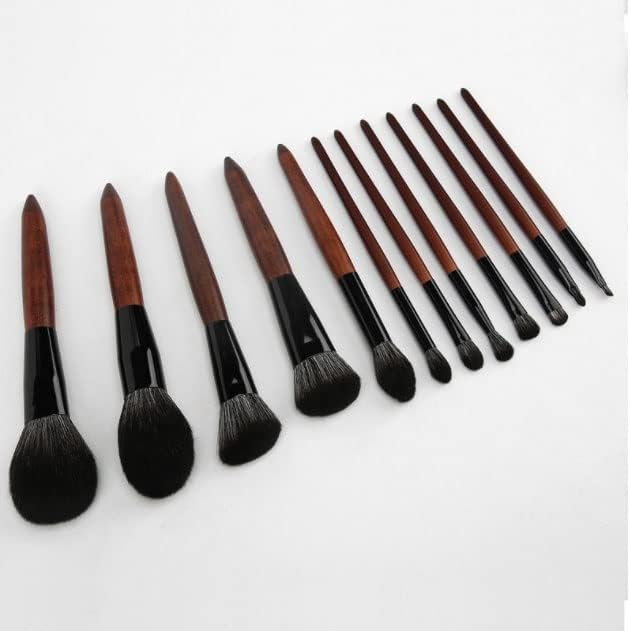 Walnuta 12 pincéis Definir conjunto completo de escovas de pó soltas ferramentas de beleza conjuntos