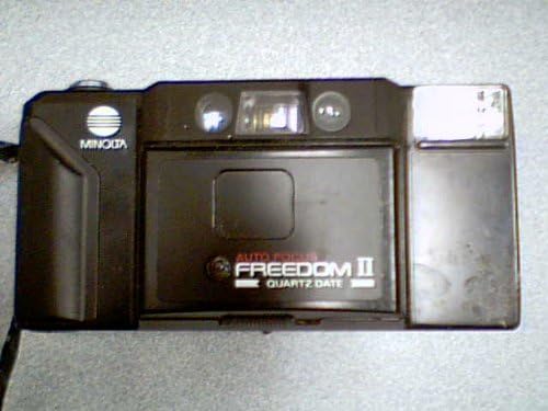 Minolta Freedom II Quartz Data Auto Focus 35mm Câmera de filme com ISO Dial Auto Conjunto 100-1000,