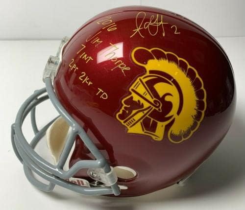 Adoree 'Jackson + Marqise Lee assinou USC Trojans f/s capacete PSA R91161 - Capacetes da faculdade autografados