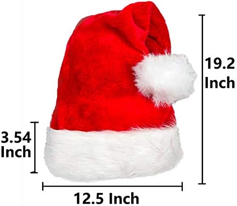 AOGU 4 Pack Pray Papai Noel Hat de Velvet Red Chat Christmas para Favores de Festa de Natal Favilhados Para