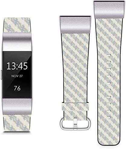 Compatível com Fitbit Charge 2 - Substituição de pulseira de pulseira de couro pulseira de pulseira de faixa para