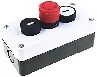 Botão de parada de emergência do Uncaso, botão de seta, caixa de botão à prova d'água de 3 orifícios e