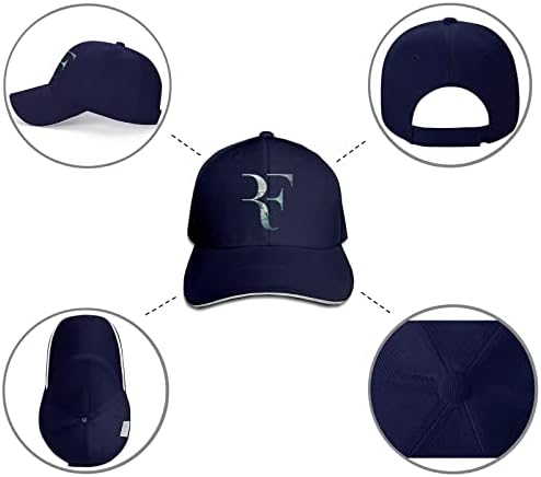 Roger Federer Hat para adultos unissex clássico Sanduíche Baseball Caps Chapéus para homens e mulheres
