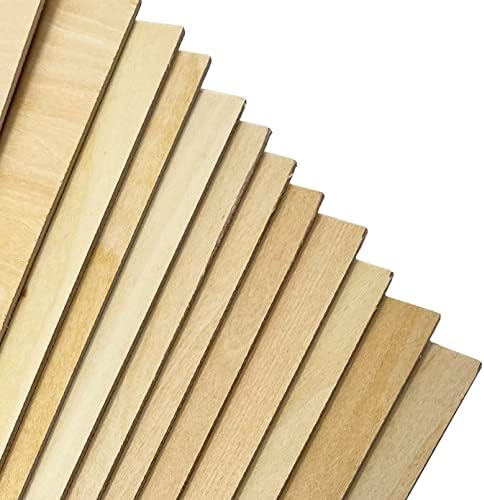 12pcs 12 ”x12” lençóis de basswood inacabado com madeira compensada para artesanato em madeira de gravura de