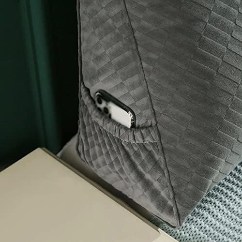 YFQHDD Removável Cama Triangular Backrest Backrest Comfort Comfort Velves Sofá Back para Backrests de Suporte