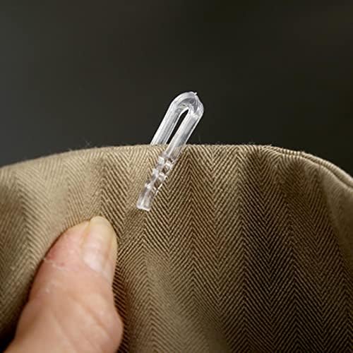 200 peças camisa clipes clipe de jacaré transparente, clipe de pano reutilizável u forma de roupa