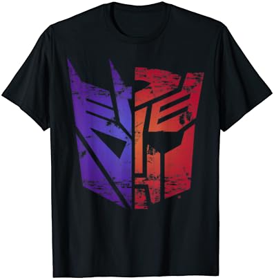 Transformers Decepticon Autobot T-shirt de logotipo dividido