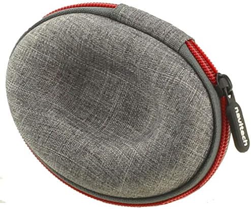 Navitech Hard Protective Grey com estojo de relógio inteligente com zip vermelho compatível com o Garmin Vivofit