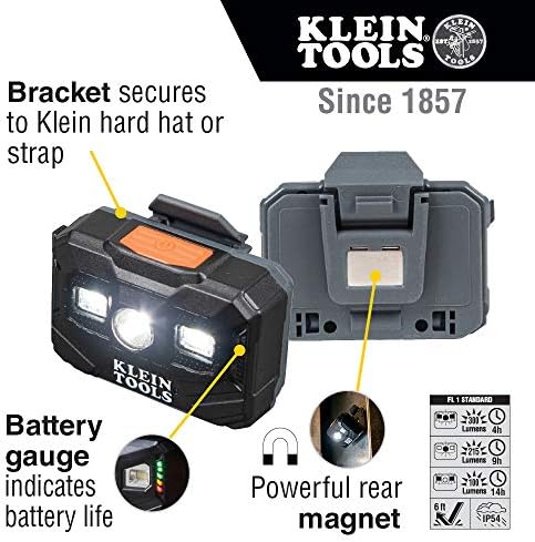 Klein Toolsklein Tools 56062 farol de LED recarregável/luz de trabalho e 60181 Capaceleiro de resfriamento, sob