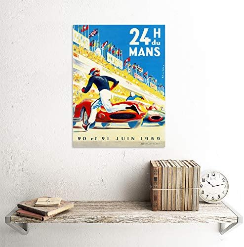 Sport Motor Race 24 horas Le Mans France 30x40 CMS Poster de impressão de belas artes
