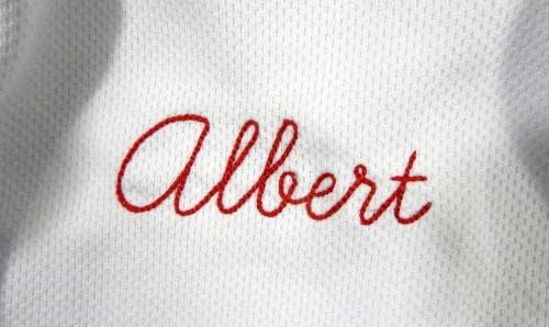 2021 St. Louis Cardinals Jeff Albert 54 Jogo emitido P Usou White Jersey 45 P 9 - Jogo usada MLB