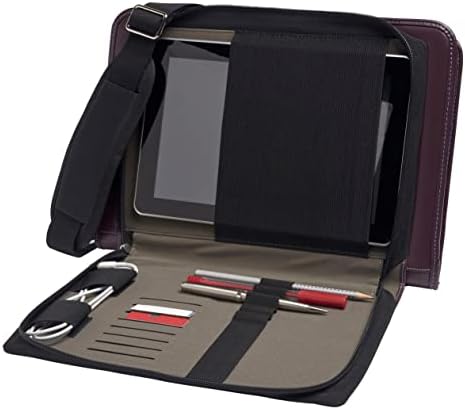 Broonel Purple Leather Laptop Messenger Case - Compatível com Lenovo Yoga S740