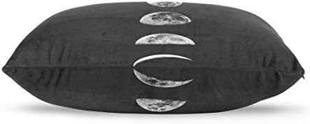 Top Carpenter Moon Fases Velvet Oblonga lombar para luxuosos Tampa de travesseiro/Caixa de almofada
