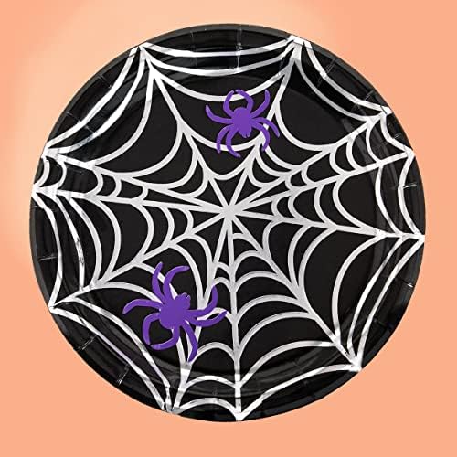 XO, Fetti Halloween Spider Placs - 25 PK, 9 | Feliz Halloween Party Decorações, suprimentos de aranha,