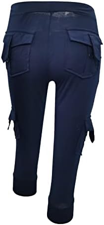 Calças de carga para mulheres trepadeiras de cintura alta jogadoras corpolas calças de moletom colheita Capri