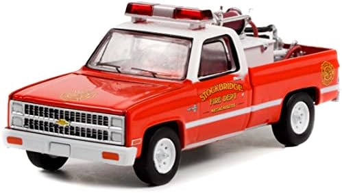 1981 Chevy K20 Scottsdale Pickup Red & White Stockbridge Fire Department, MA & Fire Equipment Norman Rockwell 1/64