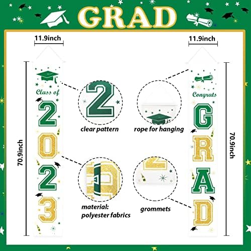 Decorações de festa de graduação verde amarelo 2023/verde decorações de graduação em ouro/balões amarelos verdes/classe