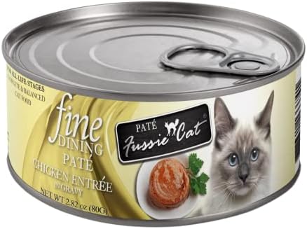 Fussie Cat Fine Dining Pate enlatado de grão livre de gato molhado - pacote de variedades 4 sabores
