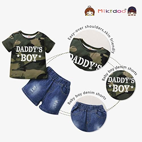 Roupas de menino para bebê Camisa de roupas de menino de menino Top shorts jeans de vestido infantil