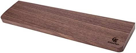 GK Gamakay Wooden Wrist Rest Pad, compacto Walnut Wood Wood Wood Rest para 60% de teclado e 75% de teclado mecânico,