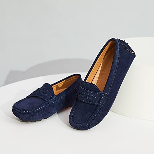 Lennuoma Girls Boy Soxers Unissex Soft Synthetic Slip em Moccassin Boat Flat Kids Casual Shoes…