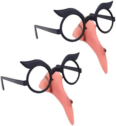 Os óculos de bruxa de nariz longos soimissos sofisticam adereços de fantasia para o Halloween